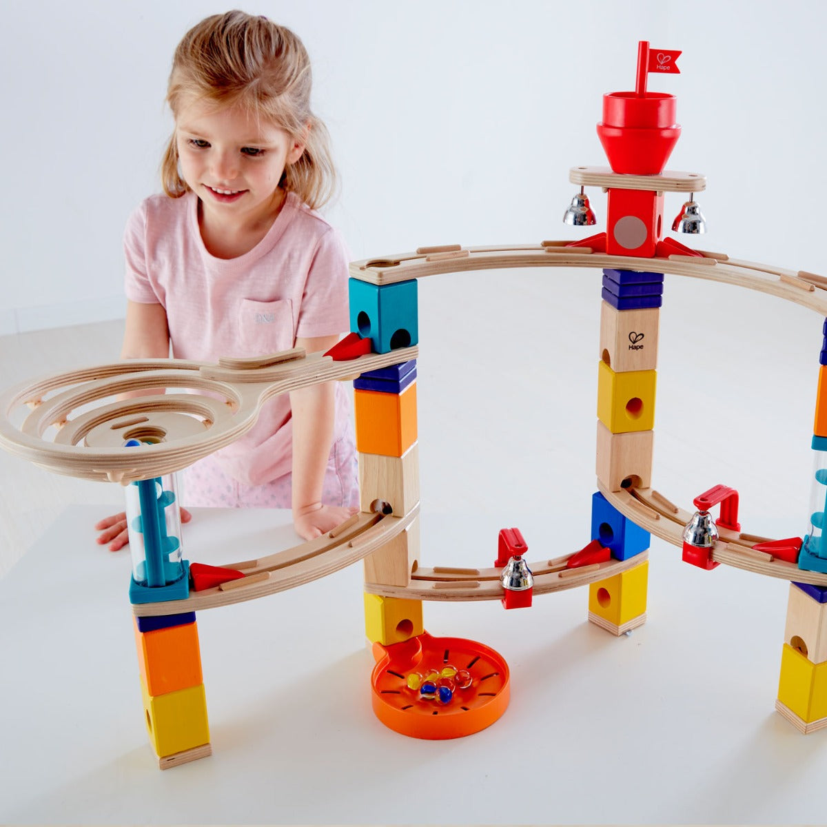 Hape Quadrilla Castle Escape Marble Run Set 52pcs + 50marbles