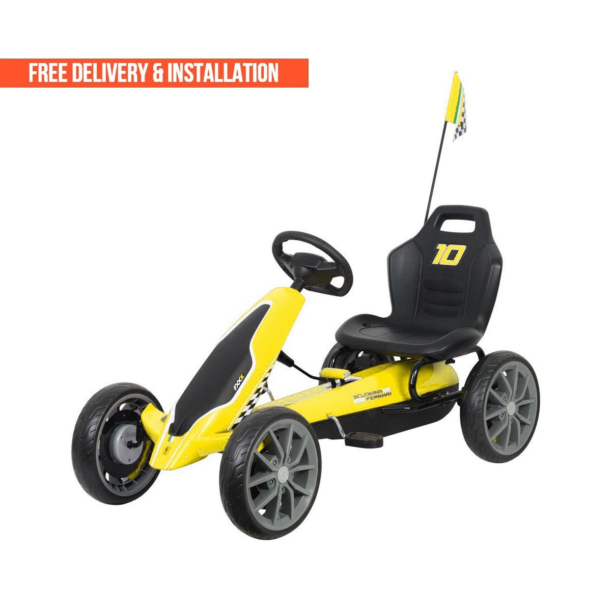 Ferrari Pedal Car Yellow 8928 - Colorland Toys