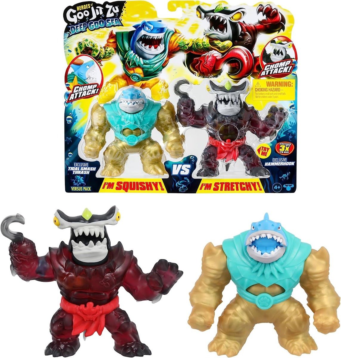Heroes of Goo Jit Zu Deep Goo Sea Tidal Smash Thrash and Hammerhook Versus Pack 42628/65388 - Colorland Toys