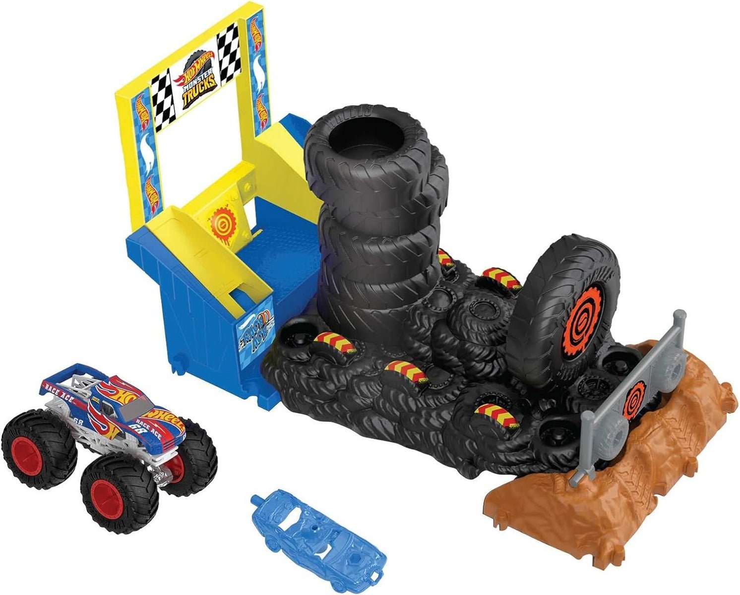 Hot Wheels Monster Trucks Arena Smashers - Smash Race Challenge HNB89/HNB87 - Colorland Toys