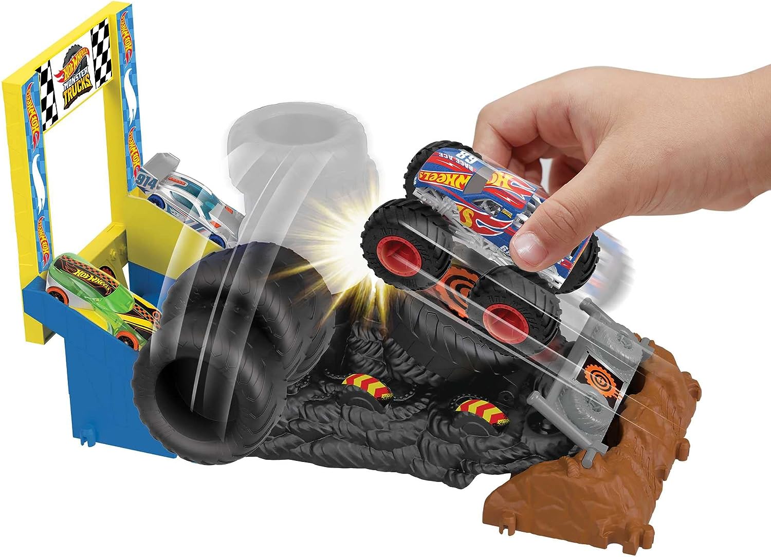 Hot Wheels Monster Trucks Arena Smashers - Smash Race Challenge HNB89/HNB87 - Colorland Toys