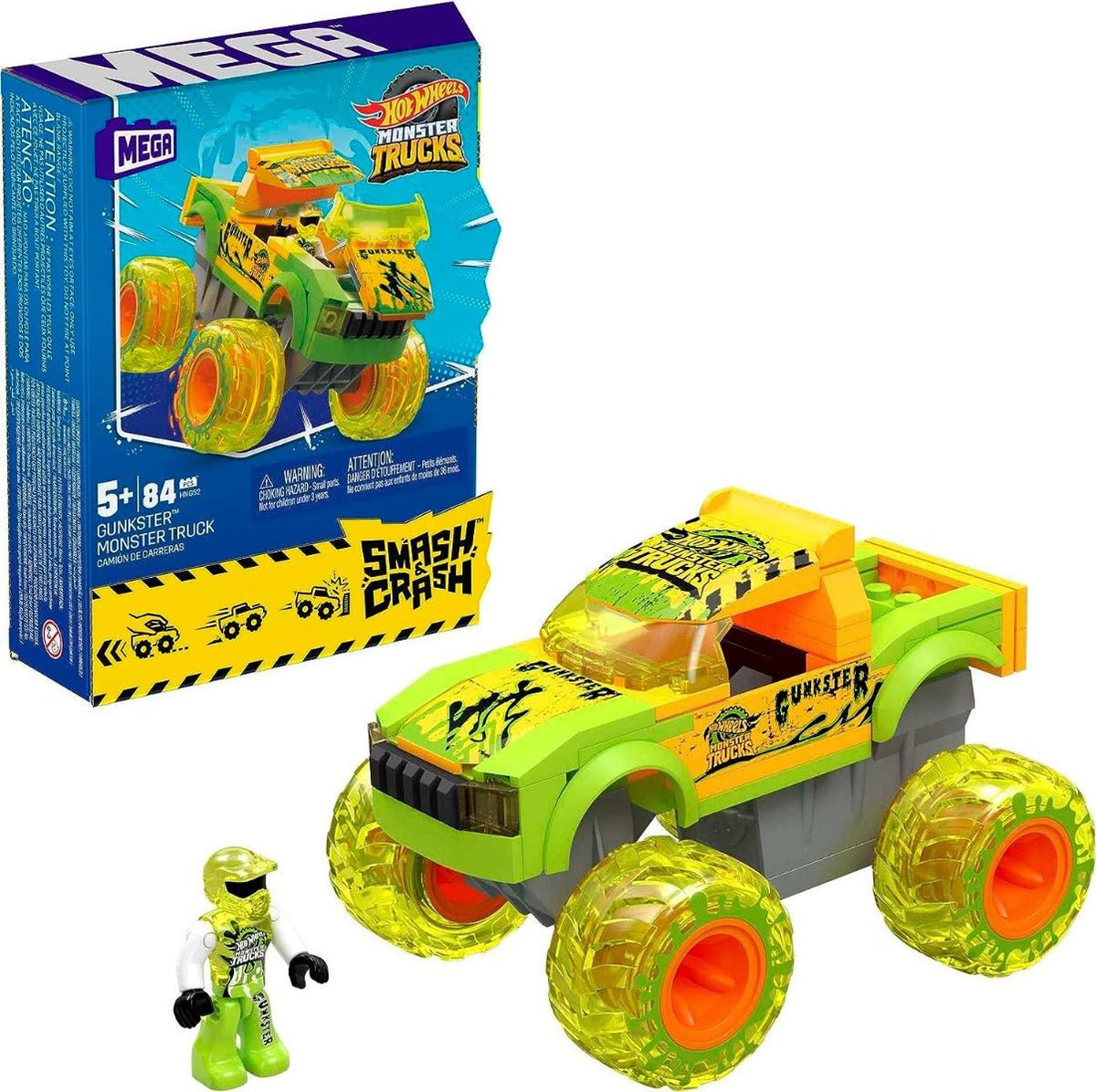 Hot Wheels Monster Trucks Smash & Crash Race Ace HNG52 - Colorland Toys