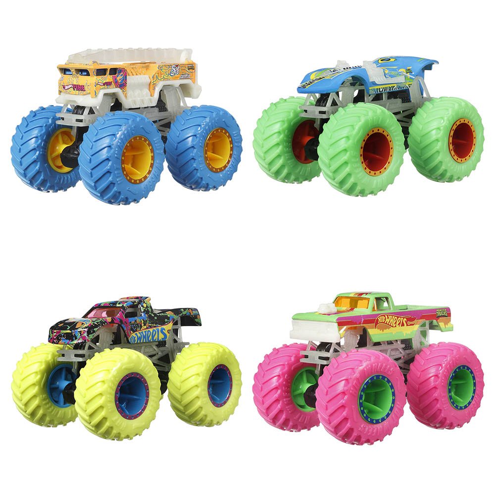 Hotwheels Monster Trucks Glow In The Dark Diecast 1:64 HCB50 - Colorland Toys