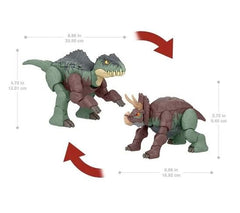 Jurassic World Fierce Changers Giganotosaurus & Nasutoceratops Action Figure HPD33 - Colorland Toys