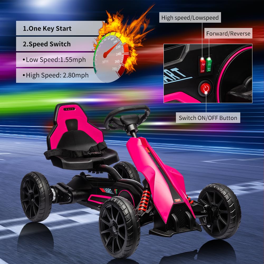 Kart Pedal Car Pink LB - 6005 - Colorland Toys
