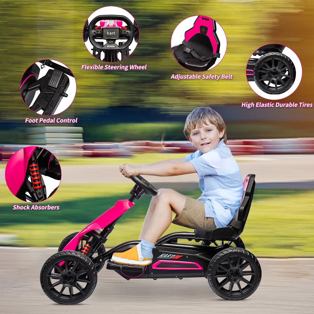 Kart Pedal Car Pink LB - 6005 - Colorland Toys