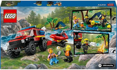Lego City 4x4 Fire Truck With Rescue Boat - Colorland Toys