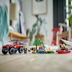 Lego City 4x4 Fire Truck With Rescue Boat - Colorland Toys