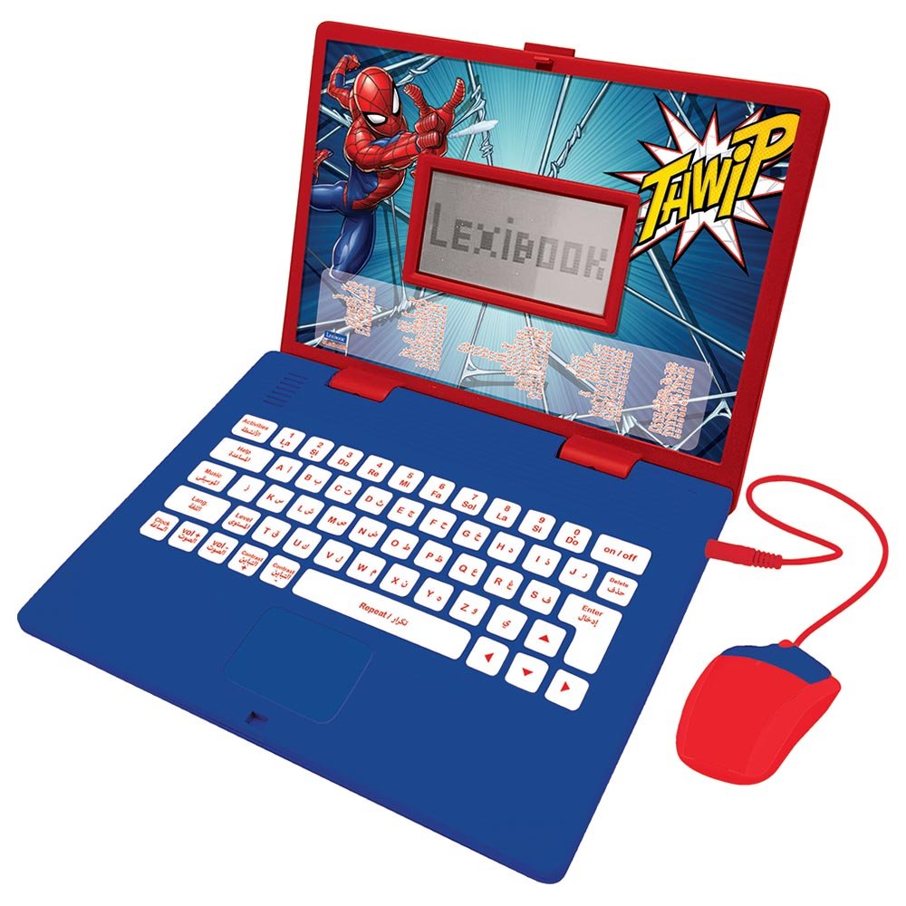 Lexibook Spiderman Bilingual Educational Laptop Arabic/English JC598SPi13 - Colorland Toys