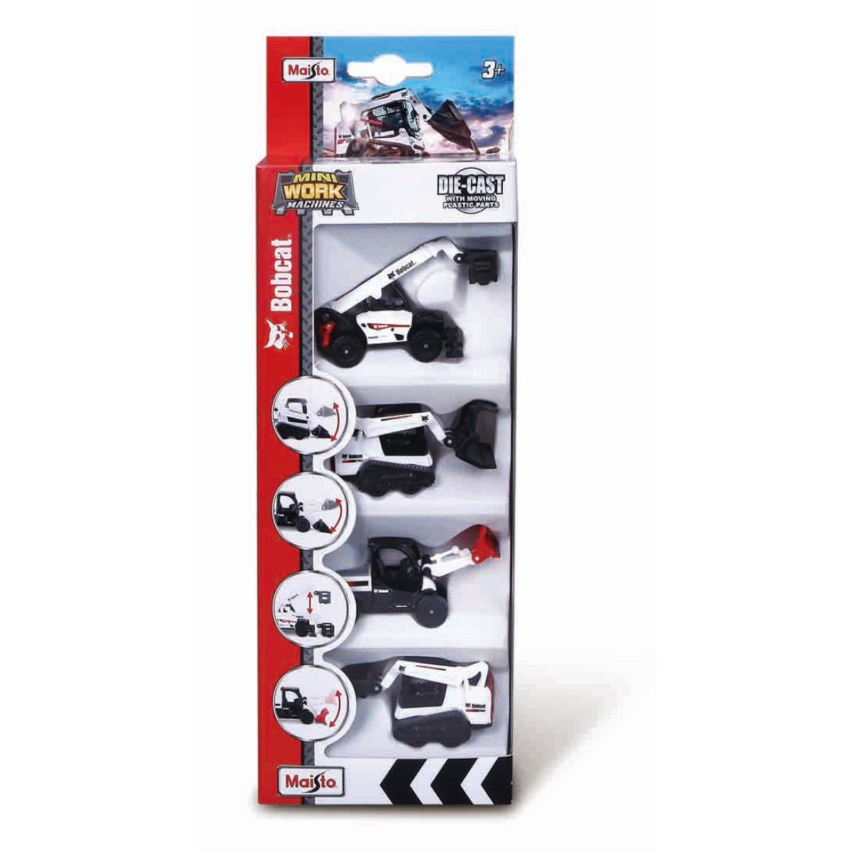 Maisto Bobcat Mini Work Machines 4pk 12435 - Colorland Toys