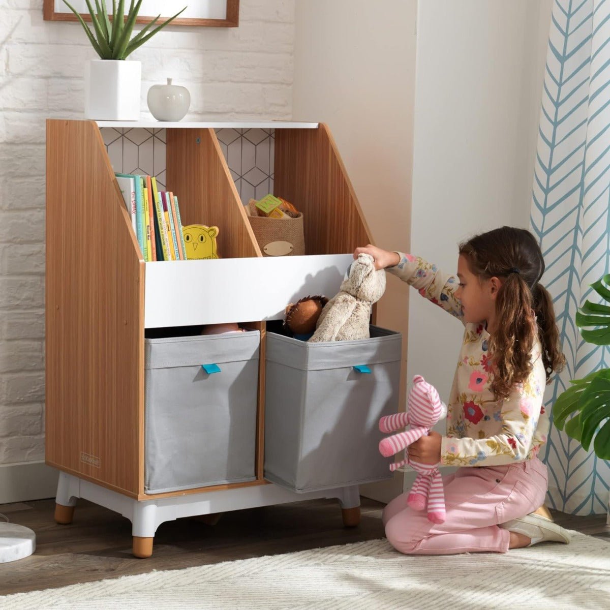 Mid - Century Kid Bin Storage Unit - Colorland Toys