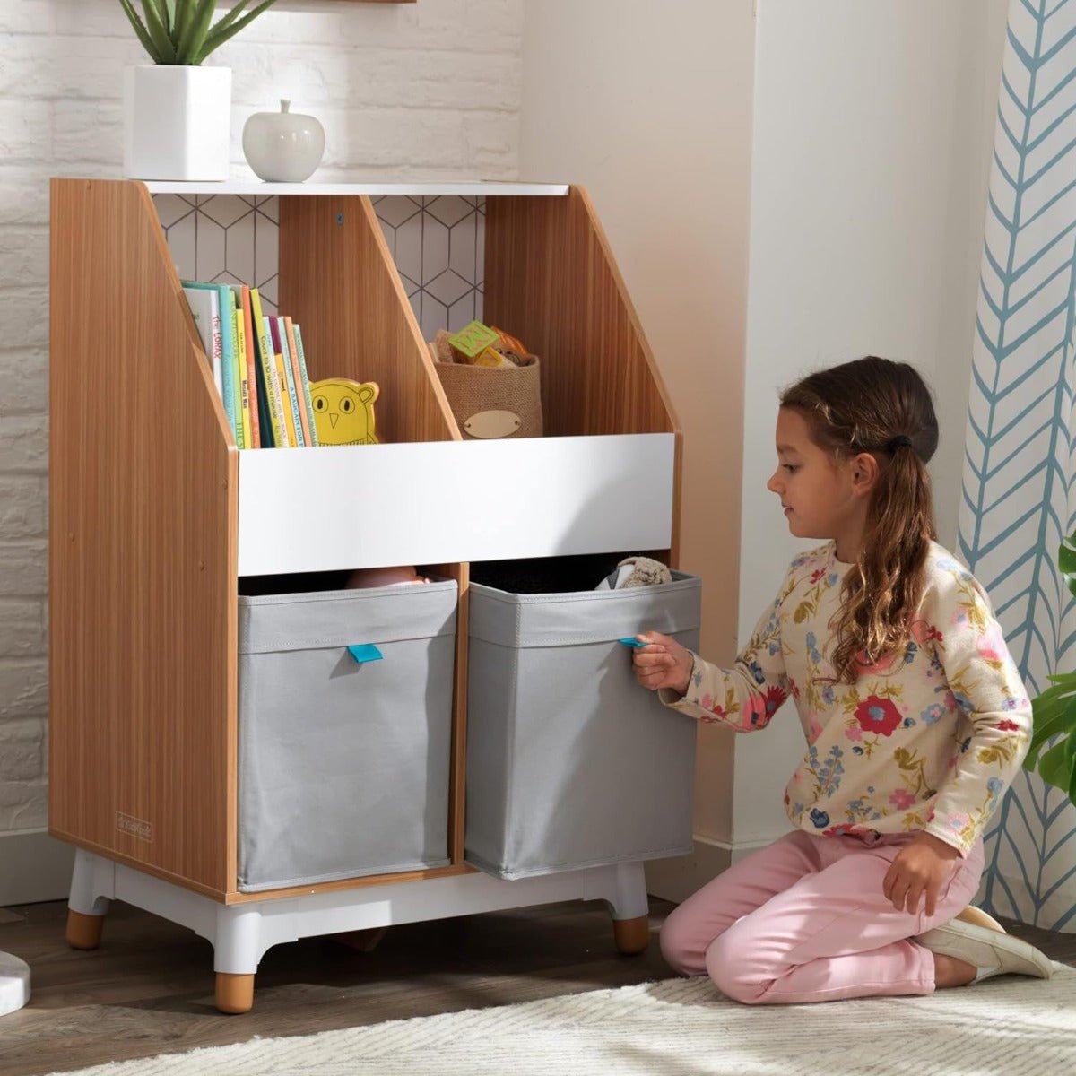 Mid - Century Kid Bin Storage Unit - Colorland Toys