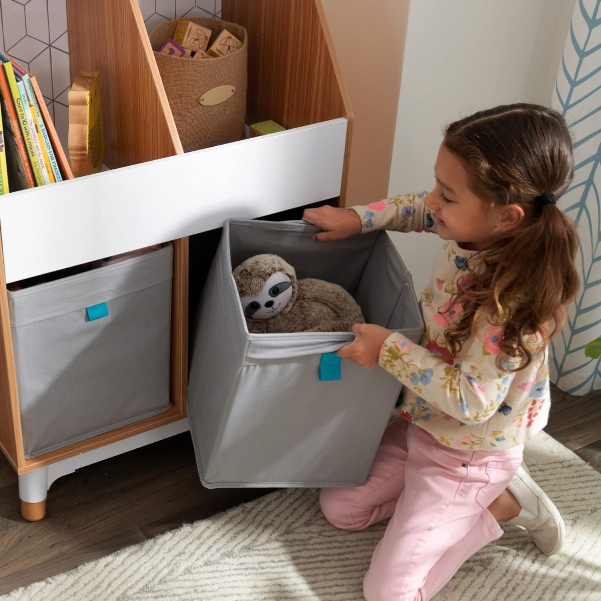 Mid - Century Kid Bin Storage Unit - Colorland Toys