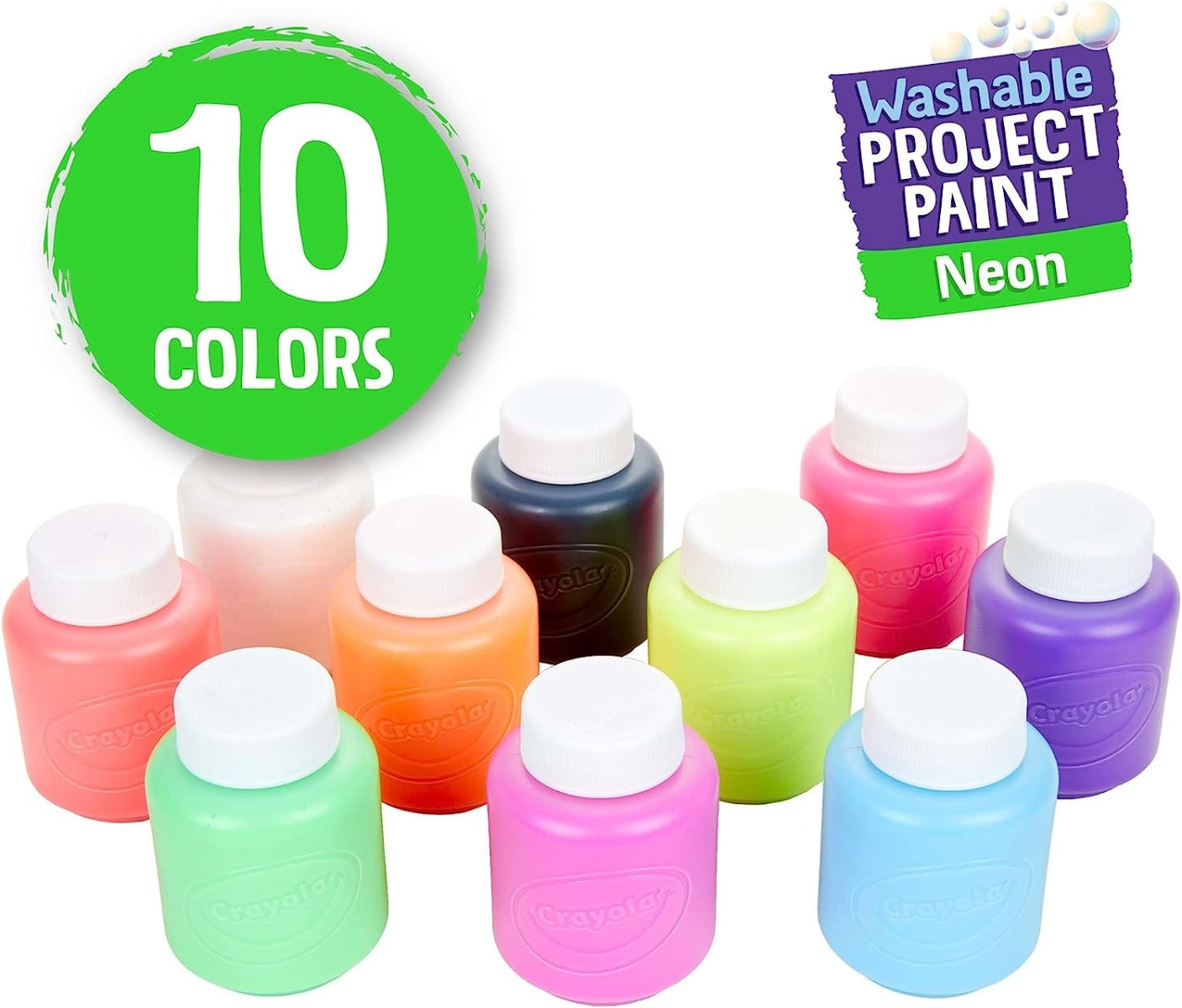 Crayola Washable Neon Paint Set 54-2390
