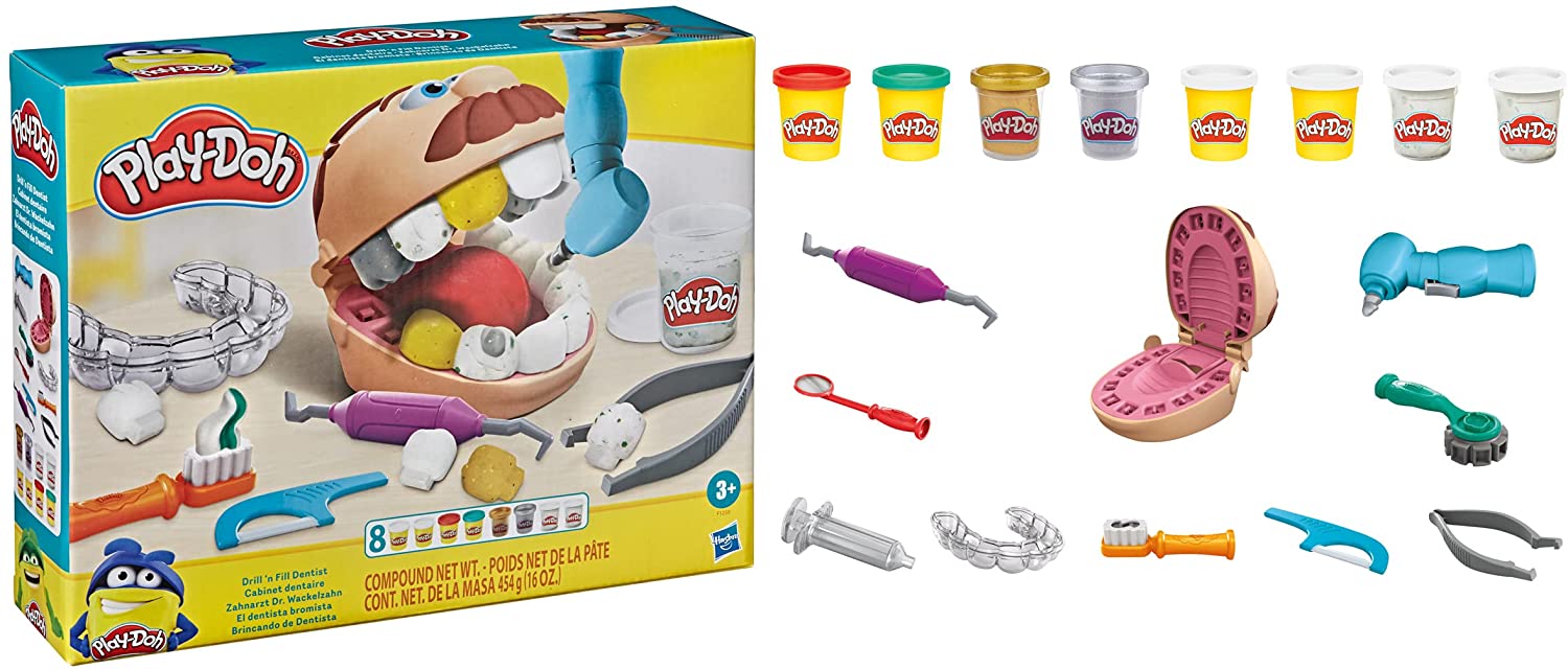 Play - Doh Drill 'n Fill Dentist Playset F1259 - Colorland Toys