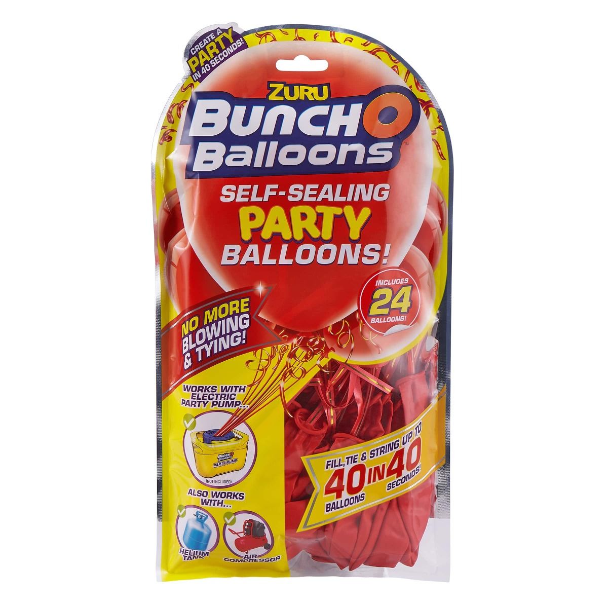 بالون حفلات محمول من Bunch O Balloons باللون الأحمر رقم 56173BUQ1