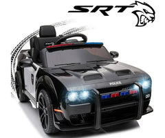 Ride On Dodge Challenger SRT Police Car 12V/2M Black - Colorland Toys