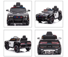 Ride On Dodge Challenger SRT Police Car 12V/2M Black - Colorland Toys