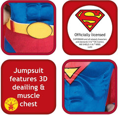 Rubies Deluxe Muscle Chest Hero Superman Costume 888016 - S - Colorland Toys
