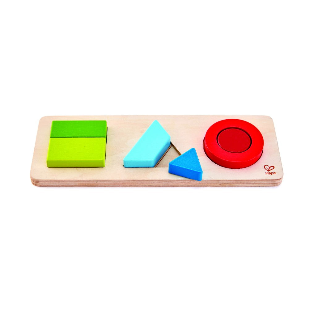 Hape Wooden Geometry Educational Puzzle - 6pcs