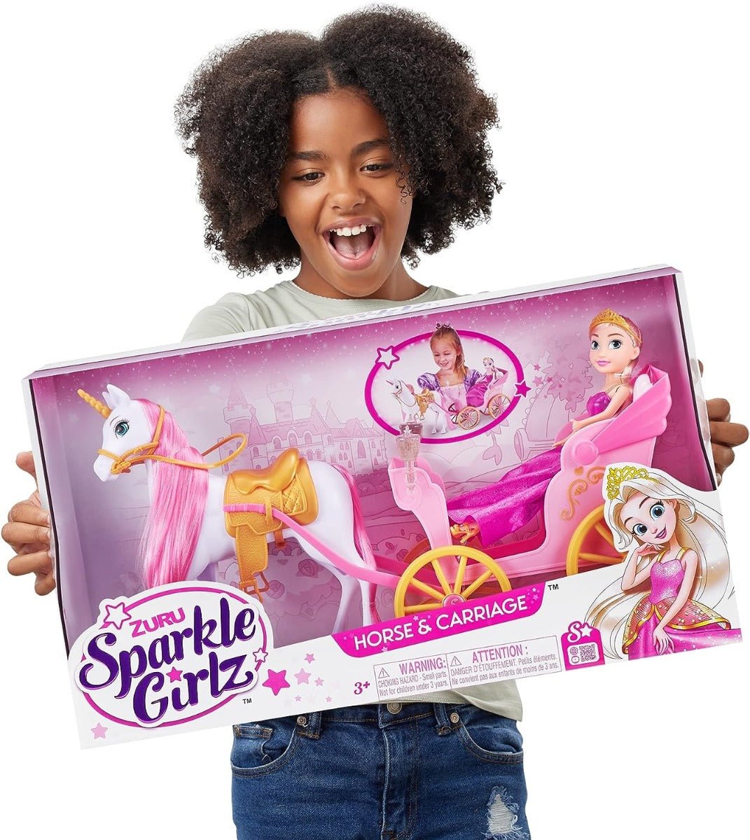 Sparkle Girlz Princess Doll with Horse & Carriage 10068 - Colorland Toys