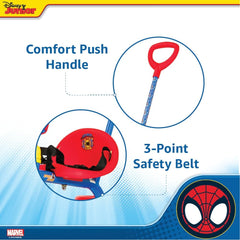 Spartan Marvel Spiderman Tricycle with Pushbar SP - 5013 - Colorland Toys