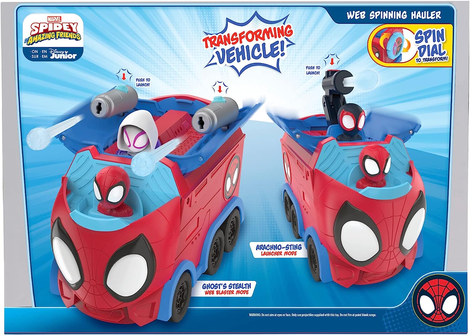 Spidey and His Amazing Friends Transforming Web Spinning Hauler SNF0081 - Colorland Toys