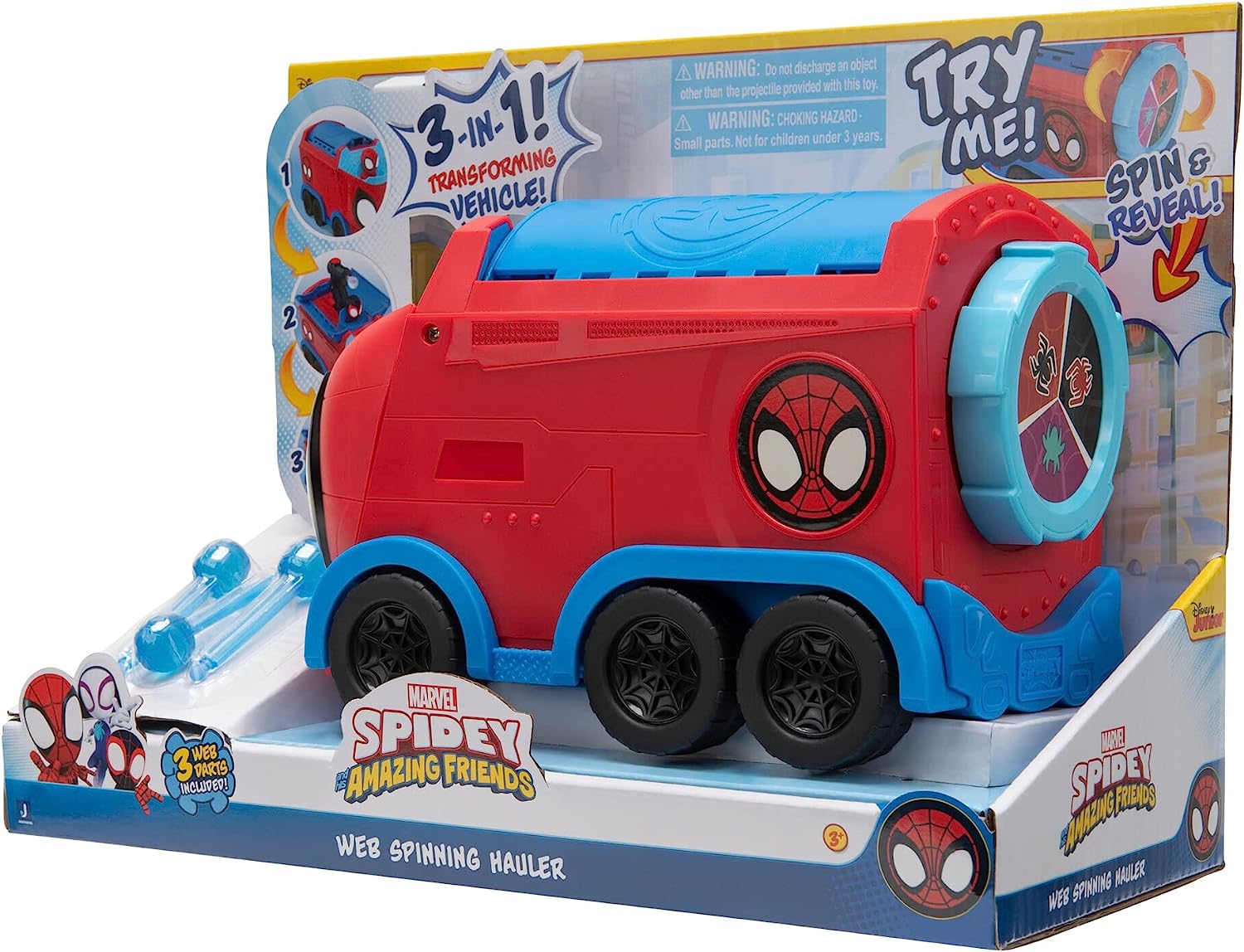 Spidey and His Amazing Friends Transforming Web Spinning Hauler SNF0081 - Colorland Toys
