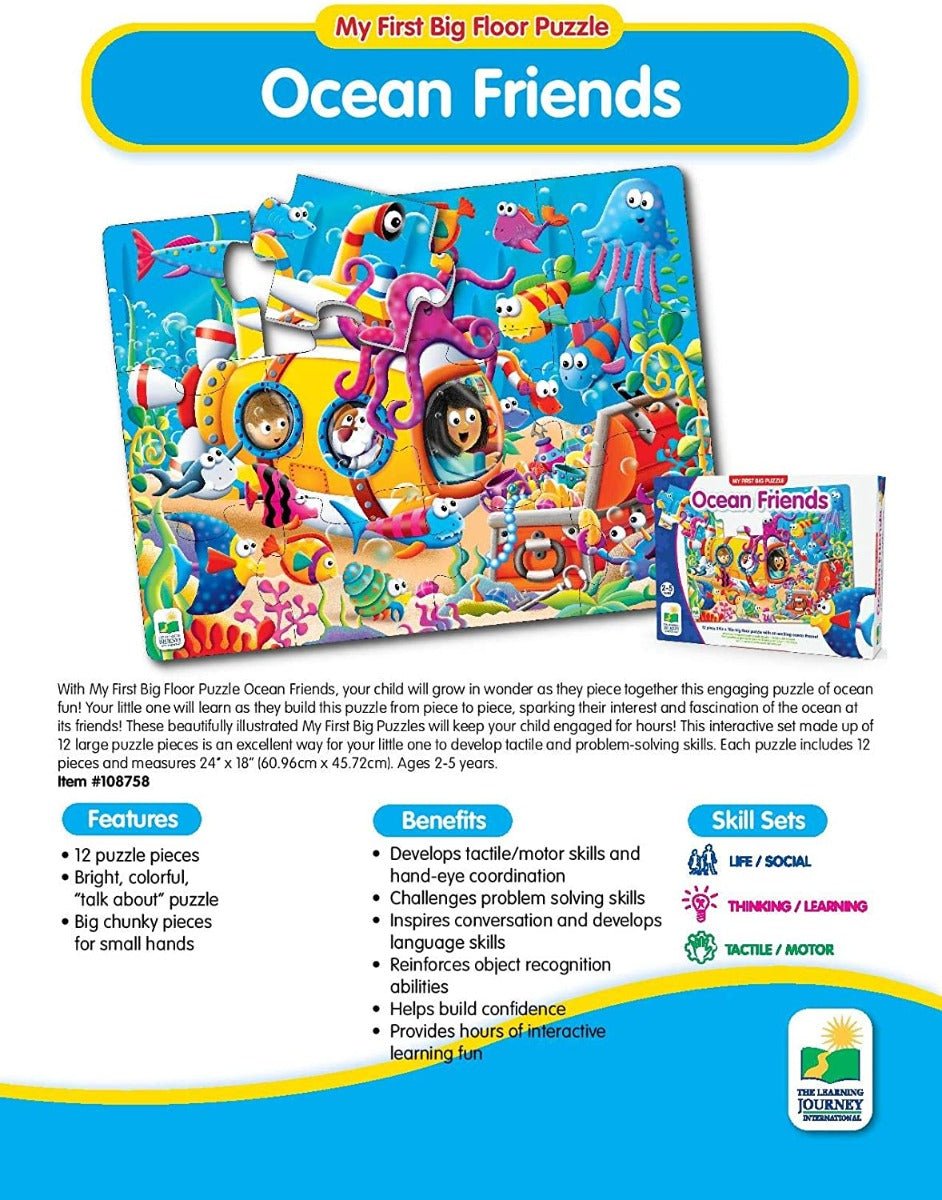 The Learning Journey Puzzle My First Ocean Friends 12pcs 108758 - Colorland Toys
