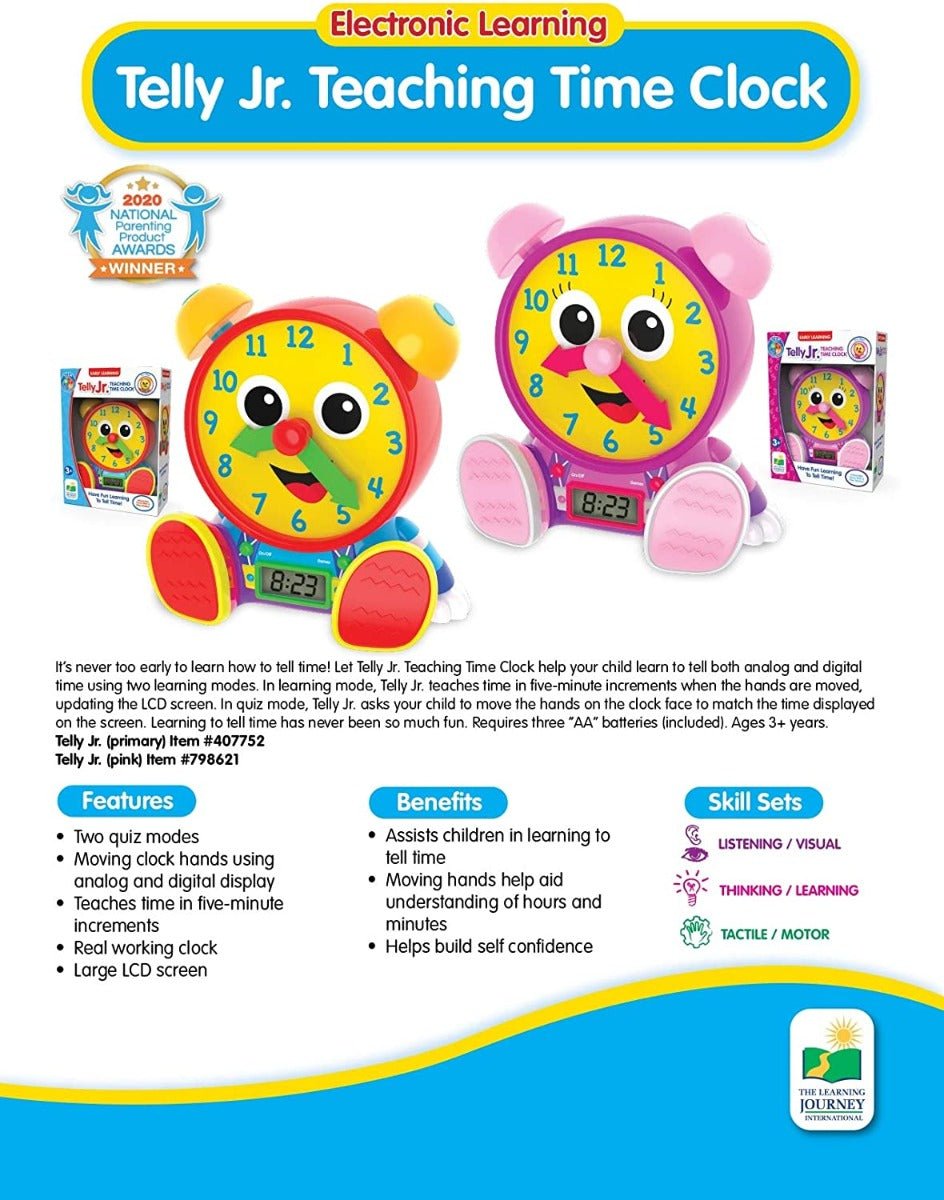 The Learning Journey Telly The Teaching Time Clock 407752 - Colorland Toys
