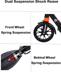 Urban Scooter with Suspension Black TG - 9060L - Colorland Toys