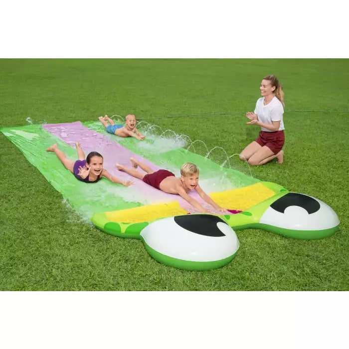 زحليقة مائية بتصميم ضفدع من بيست واي H2OGO!، مقاس 488 × 200 سم، 52389