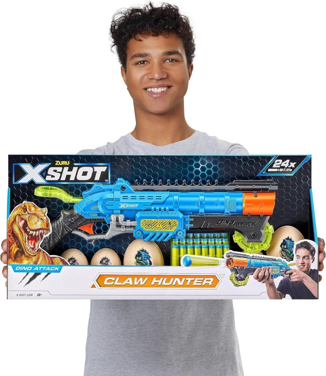 X - Shot Dino Attack Claw Hunter Foam Dart Blaster 4861 - Colorland Toys