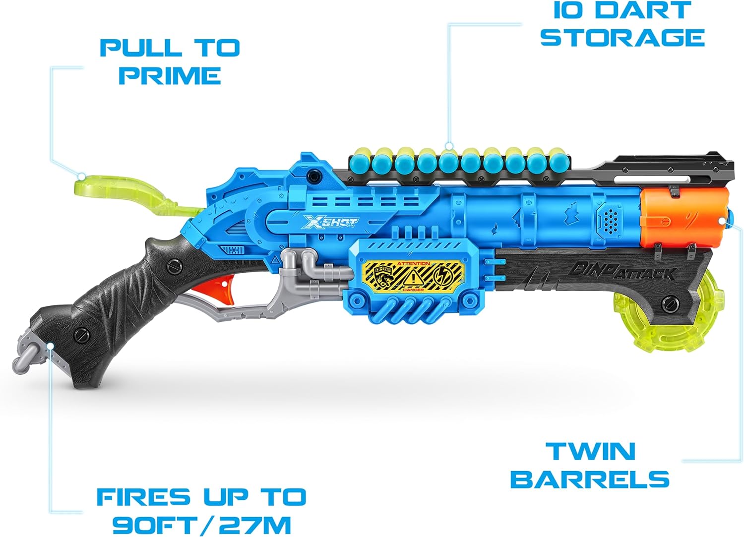 X - Shot Dino Attack Claw Hunter Foam Dart Blaster 4861 - Colorland Toys