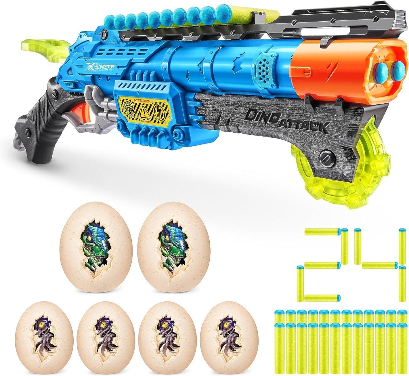 X - Shot Dino Attack Claw Hunter Foam Dart Blaster 4861 - Colorland Toys