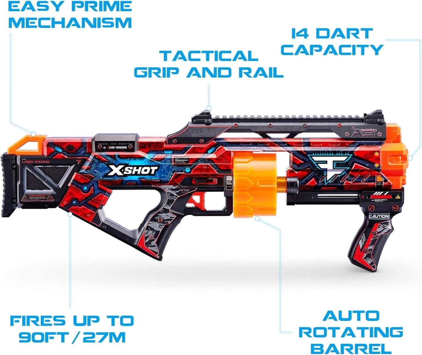 X - Shot Skins Last Stand Dart Blaster - Faze Clan - Colorland Toys