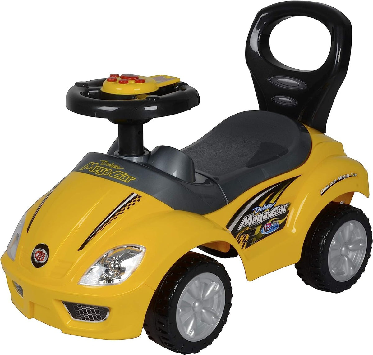 Deluxe Mega Car Ride-On Yellow B4402/381A