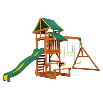 Backyard Discovery Tucson All Cedar Wood Playset Swing Set - Color Land Toys