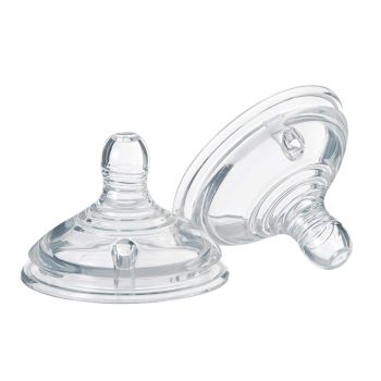Tommee Tippee Closer Nature Med Flow Teats, 2 Pack - Clear