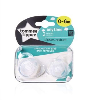 Tommee Tippee Closer To Nature Anytime Soothers 0-6m TT43335464
