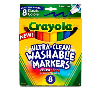 Crayola Ultra Clean Washable Marker Set 8ct CY58-7836