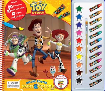 Disney Toy Story Deluxe Poster Paint & Color Book 2764349971
