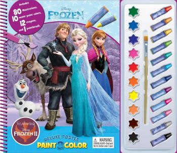 Disney Frozen Deluxe Poster Paint & Color Book 2764349300